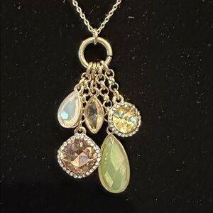 NWOT LOFT Sparkly Cluster Chain Necklace